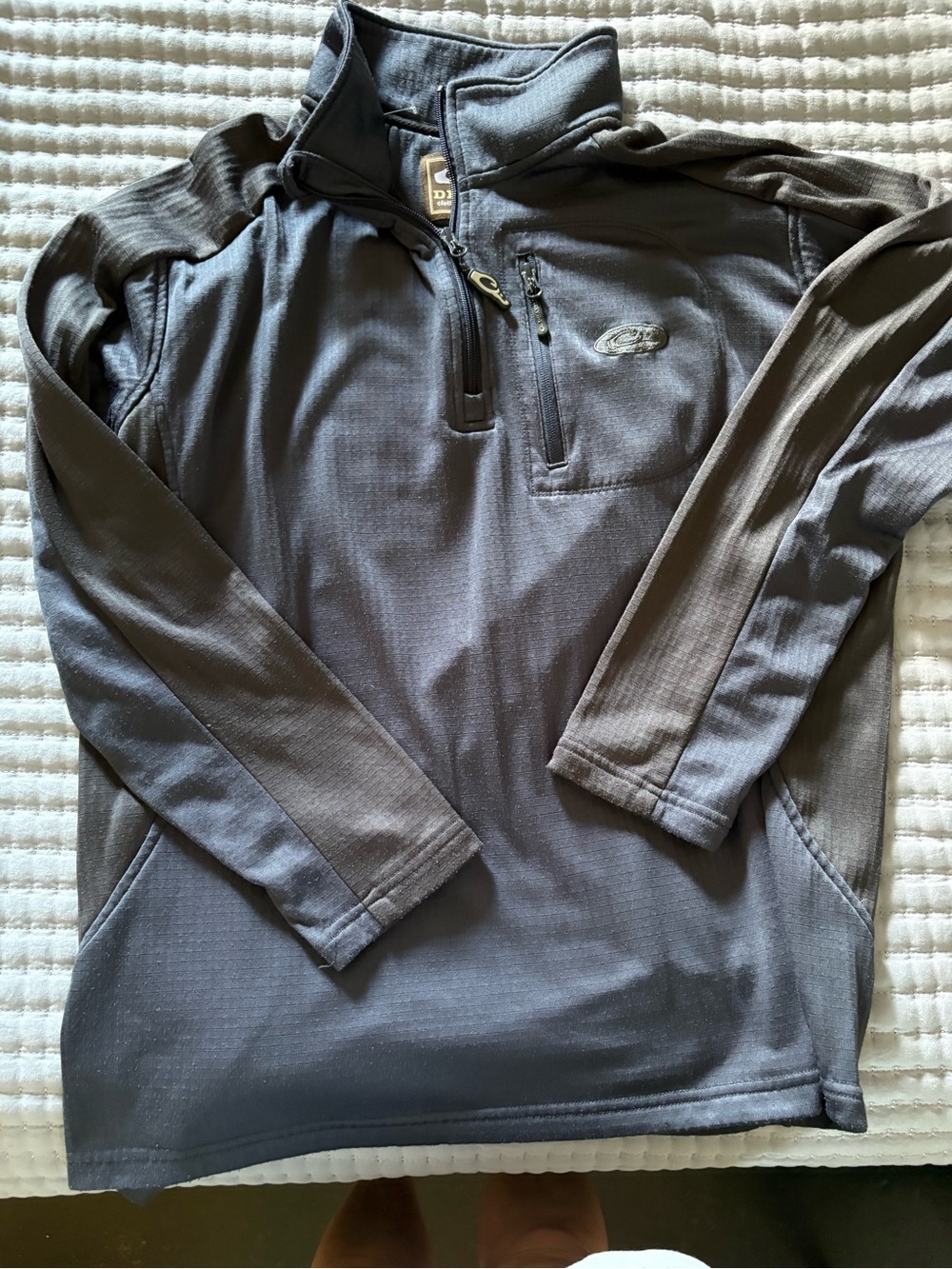 Men's Blue Quarter-Zip Performance Pullover Jacket